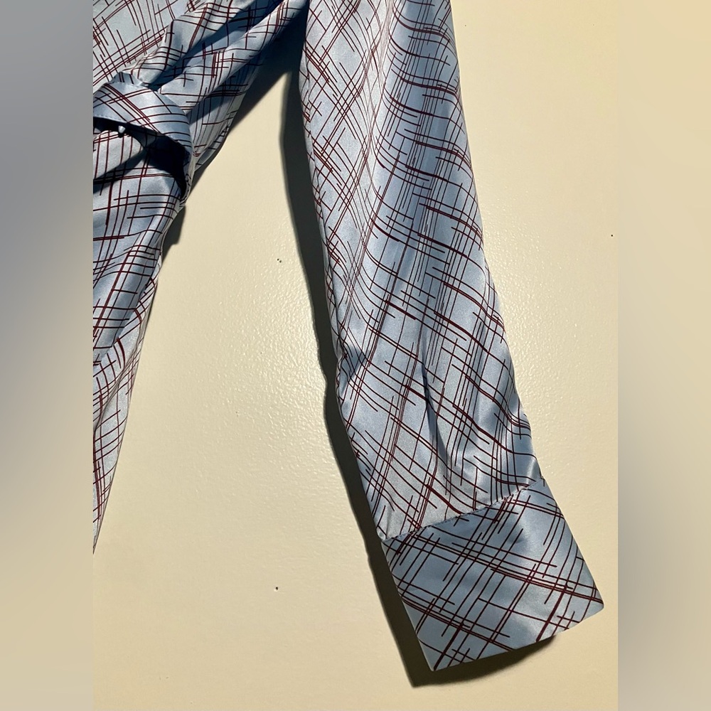 Equipment Blue and Rust red Plaid Long Sleeve Dress - Picture 10 of 15